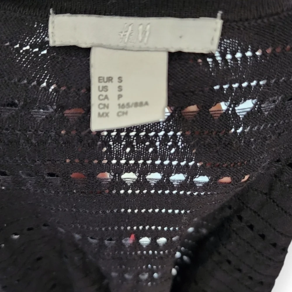 H&M cardigan jumper size 10 black lightweight - Picture 6 of 7